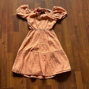 Jessica Simpson open back dress- salmon-xs